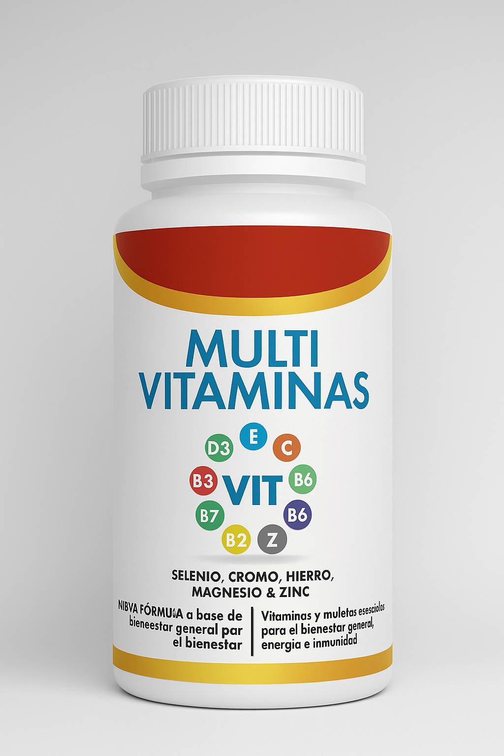 Multivitaminas 60 Cápsulas | 25 Vitaminas y Minerales Esenciales | Energía, Inmunidad y Bienestar General