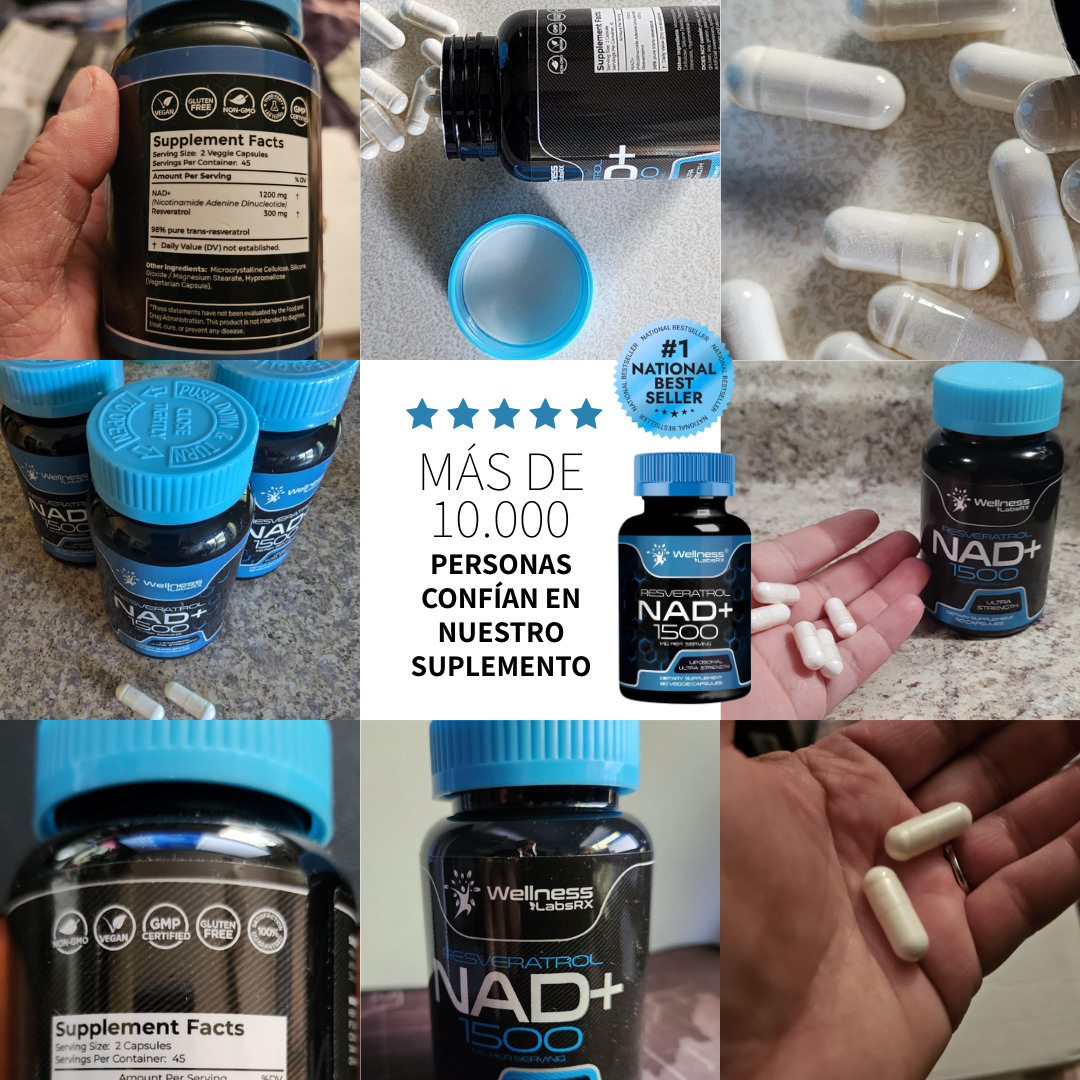"1 + 1 de Regalo" Suplemento liposomal NAD+ con resveratrol