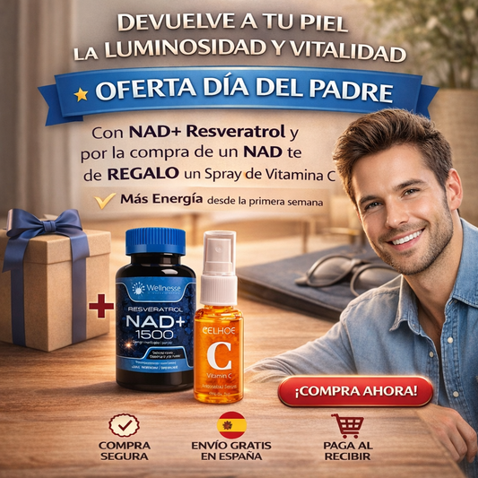 Oferta Dia del Padre💪 Nad + Spray Vitamina C