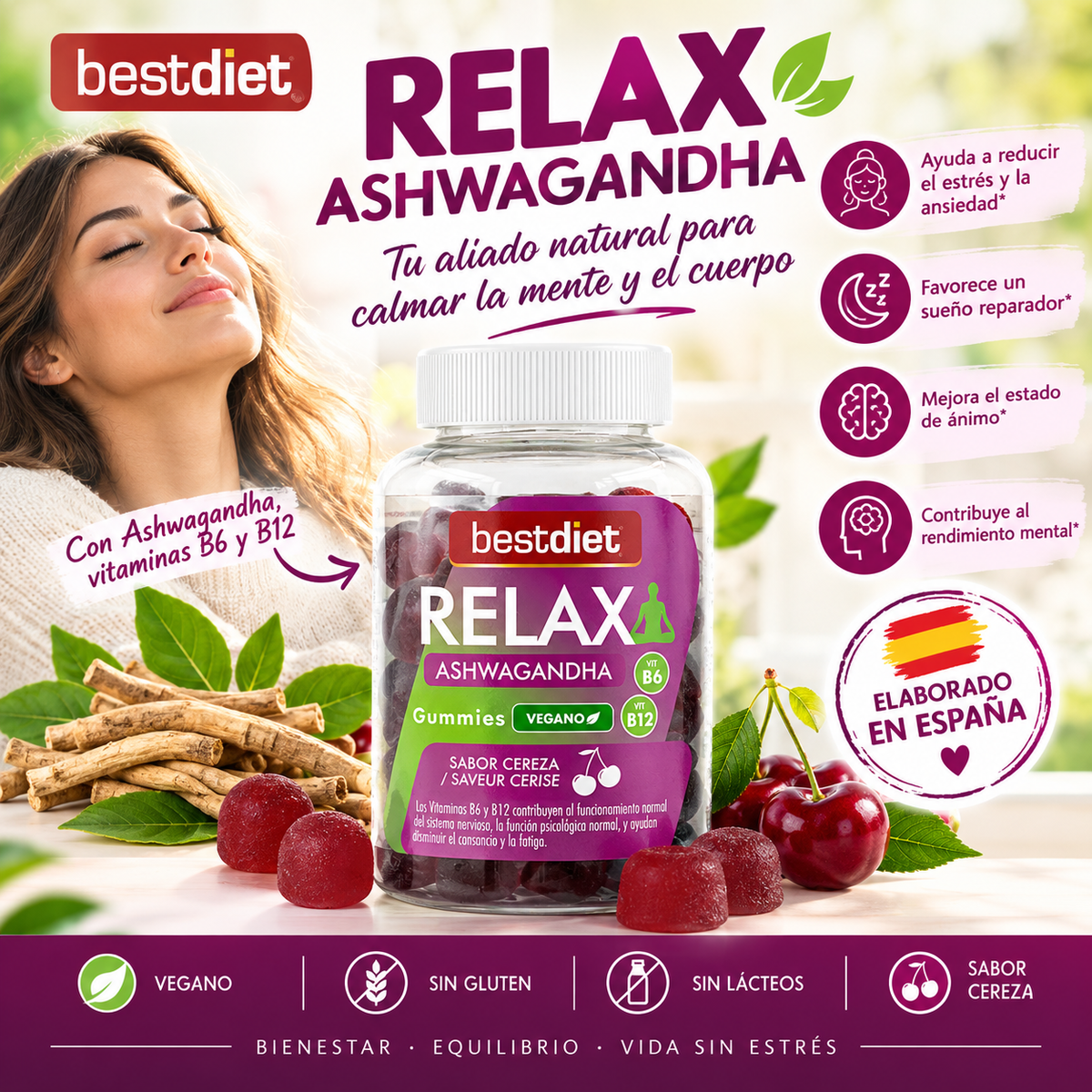SUP Gominolas Relax 60 Unidades – Sueño Reparador y Antiestrés Natural