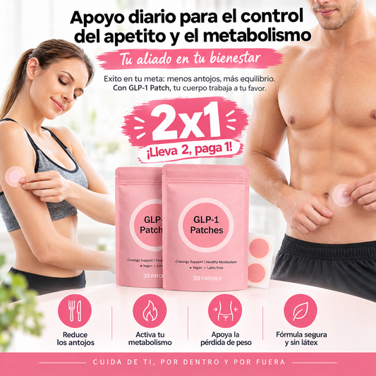 OFERTA 2 X 1 - Parches GLP-1 – Apoyo diario para el control del apetito y el metabolismo