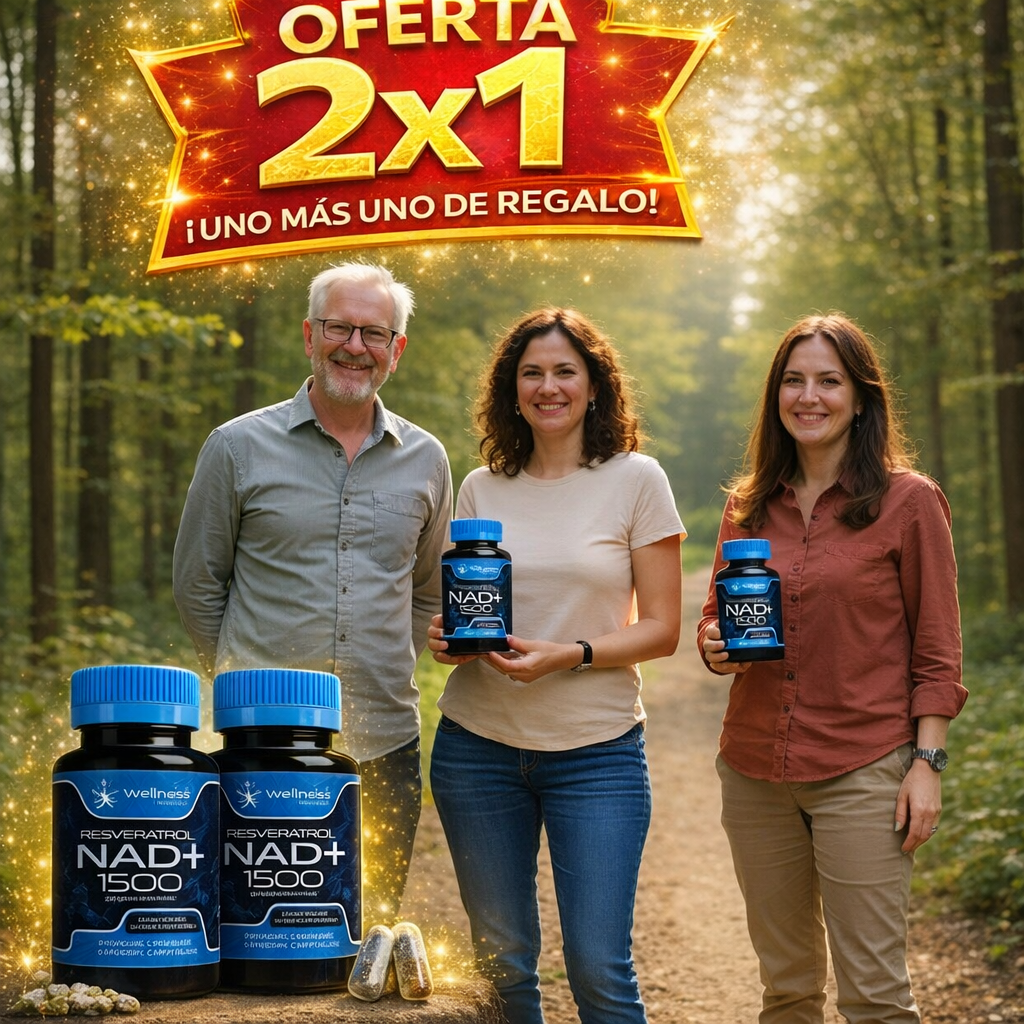 "1 + 1 de Regalo" Suplemento liposomal NAD+ con resveratrol