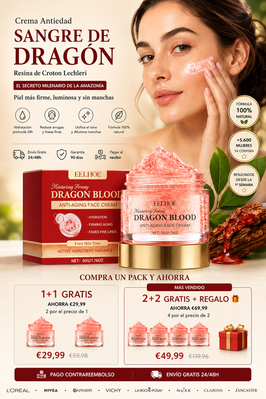 1 + 1 de REGALO Piel Visiblemente Más Joven: Crema Rejuvenecedora con Retinol y Placenta de Dragón™️